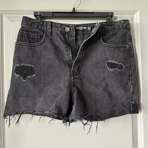 Black Jean Shorts